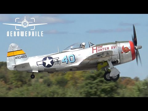 Republic P-47D Thunderbolt “Hun Hunter XVI” at Wings & Wheels on the Greene Fly-in Cruise-in 08Oct22