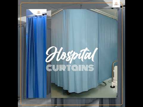 Blue plain curtain hospital curtains