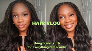 I DID A CROCHET INSTALL USING FRENCH CURL BRAIDING HAIR!!| DIY friendly|Thin/fine friendly|