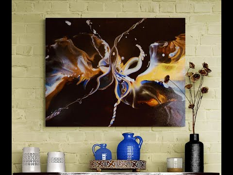 (711) "MAGICAL" FLICK N SPIN DUTCH BLOWOUT ACRYLIC POURING TECHNIQUE!