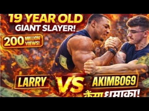 😱19 Year Old Giant Slayer - Arm Wrestling Akimbo69💪