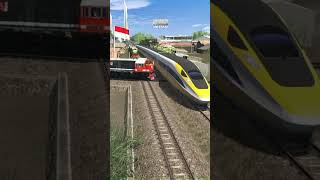 Download lagu Kereta Api Nekat Nyebrang Perlintasan Berbahaya  #train #railtrack #kai #trending mp3