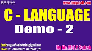 Download the video "C  - LANGUAGE tutorials || Demo - 2 || by Mr. M.C.P. Saheb On 06-06-2025 @7PM IST"