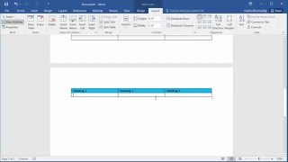 How to Repeat Heading Row of Table on each page in a document in Word 2016
