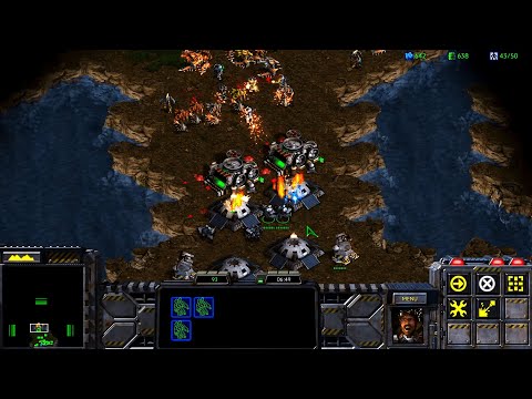 StarCraft: Remastered 1v7 Terran vs Computers on The Hunters