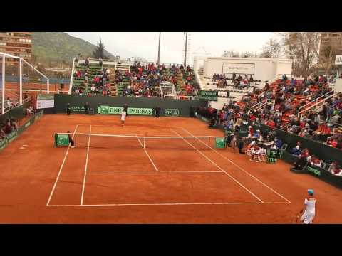 Hans Podlipnik - Jordi Muñoz Abreu, 3er Set Último Game. Chile - Venezuela Copa Davis 2015