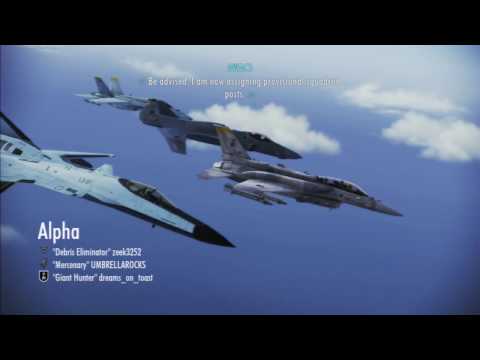 Ace Combat Infinity - Co-Op Battle 283 - Scinfaxi Sub Carrier!