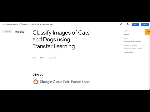Classify Images of Cats and Dogs using Transfer Learning | Qwiklabs [GSP900]