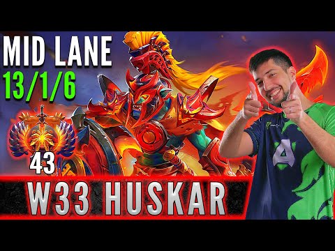Alliance.w33  [ Huskar ]  Mid Lane Pro Gameplay  [ Patch 7.31d ]  Dota 2 Full Game