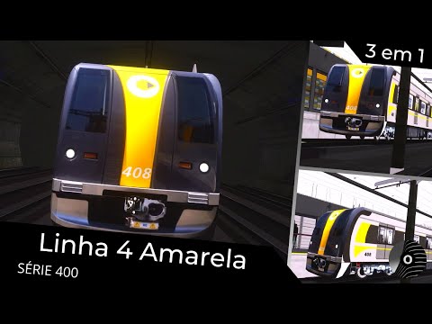 OpenBVE - LINE 4 YELLOW with the EMU 400 SERIES of SÃO PAULO METRO! Luz to Vila Sônia