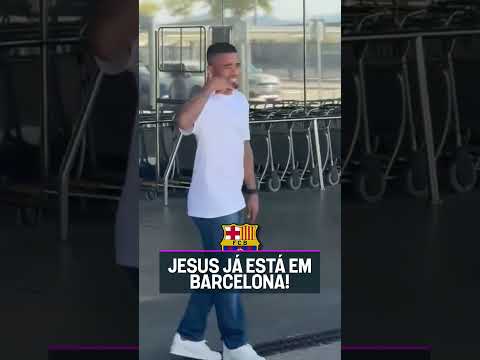 GABRIEL JESUS JÁ ESTÁ EM BARCELONA PARA ASSINAR COM O BARÇA! 🇧🇷🔵🔴 #shorts