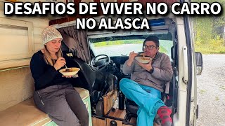 NOSSA ROTINA VIVENDO NO CARRO SOB CHUVA E FRIO NO ALASCA ❄️