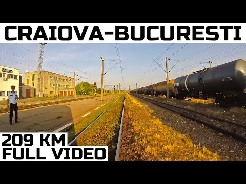 Craiova-Bucuresti full rearview-Trainride-Zugfahrt