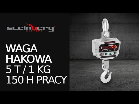 Video - Waga hakowa - 5 t / 1 kg - LED