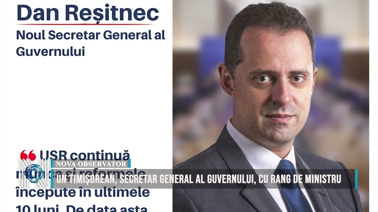 Un timișorean, secretar general al Guvernului, cu rang de ministru