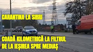 VIDEO FOTO: Haos la ieșirea din Sibiu spre Mediaș - Coloană kilometrică - Toți șoferii verificați de poliție 1 video
