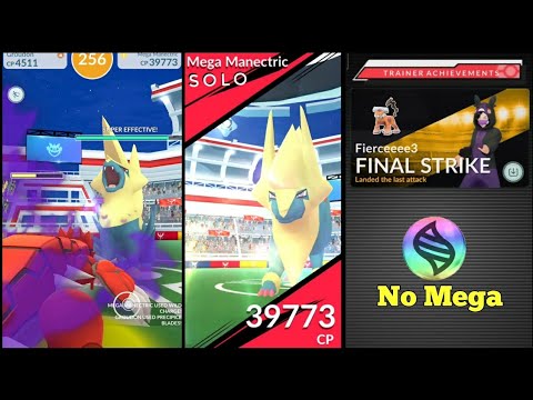 MEGA MANECTRIC Solo in Pokemon Go Without any MEGA/PRIMAL | SOLO RAID |