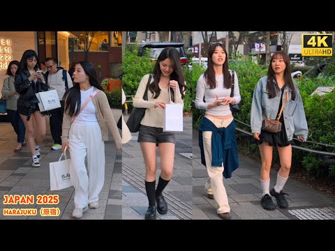 4K HDR Japan travel 2025 | Walk in Harajuku（原宿）Tokyo Japan |  City ambience Nature for relaxing