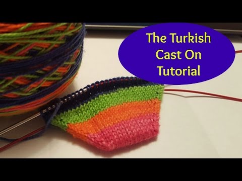 Turkish Cast On Tutorial for Toe Up Socks (Skip to 1:26 to avoid yapping)