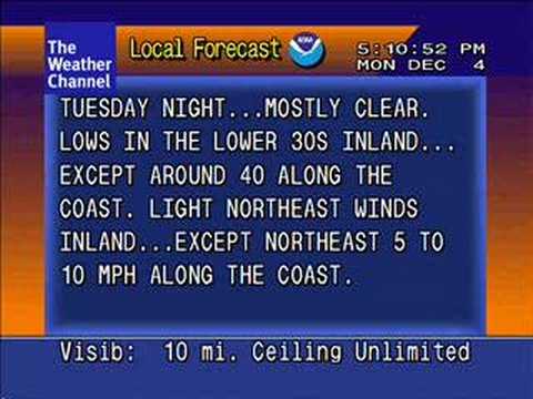 WeatherSTAR 4000 Emulator Clip: 5:10 PM - 12/04/06