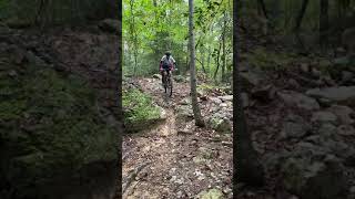 Riding a rock garden on a tandem.
