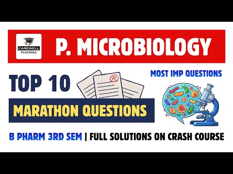 Microbiology | Top 10 Marathon Questions | Microbiology 3rd semester | Carewell Pharma