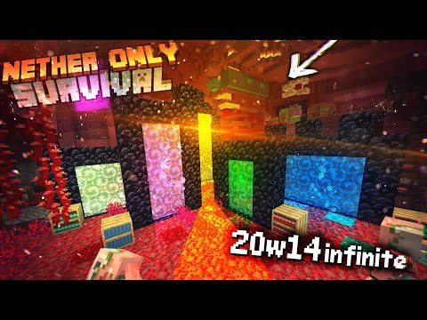 INFINITE DIMENSIONS!! (it gets crazy) | Minecraft Nether Update #8 [Nether Survival] 20w14infinite