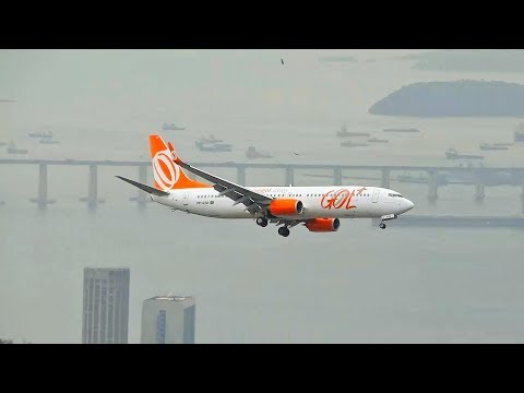 Pouso Sensacional  Aeroporto Santos Dumont Boeing 737-800