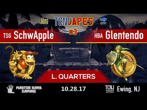 TCNJapes 3 - SchwApple (Diddy Kong) vs. HBA | Glentendo (Link) - Loser's Quarters
