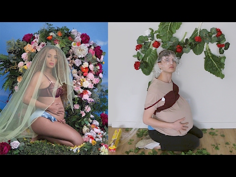 Nachbildung von Beyonces Schwangerschaftsfotos