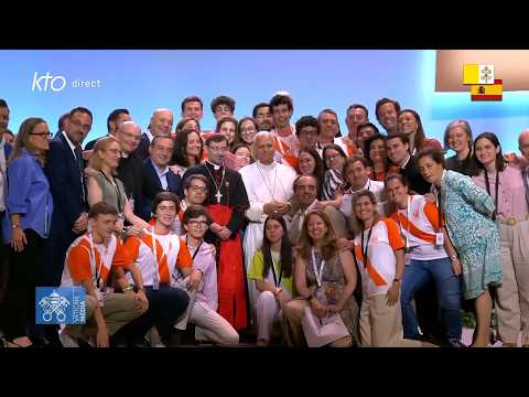 Rencontre du pape #LéonXIV avec les bénévoles de Madrid #PapeenEspagne
