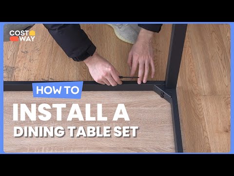 How to Install the 3 Pieces Dining Table Set with 2 Benches | KC53963 #costway #howto