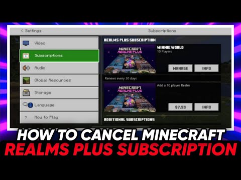 Mine Splatter - HOW TO CANCEL MINECRAFT REALMS PLUS SUBSCRIPTION! (1080P HD)