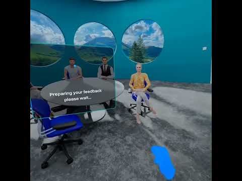 VR Engager — AI Presentation Rehearsal running on Meta Quest 2