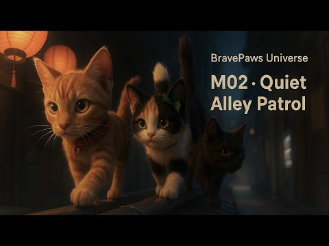 M02 Quiet Alley Patrol | BravePaws 3D Cat Animation