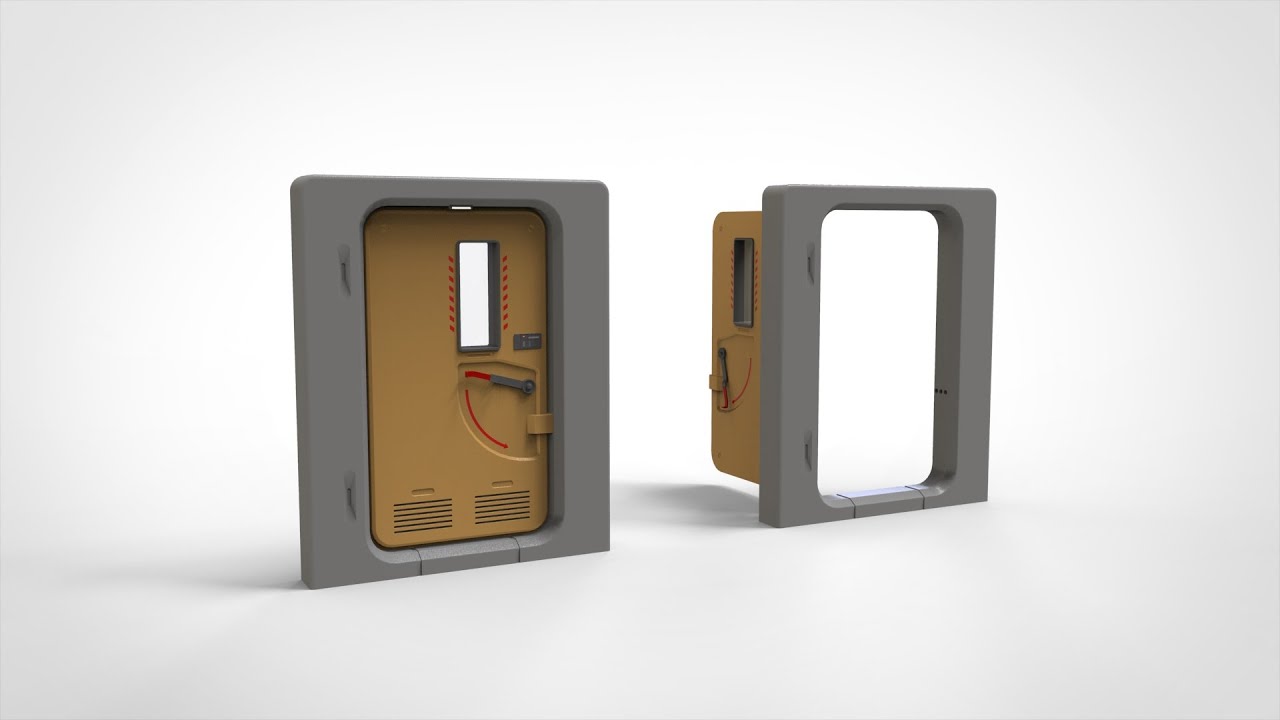 Porta de fic&ccedil;&atilde;o cient&iacute;fica 9 Modelo 3D