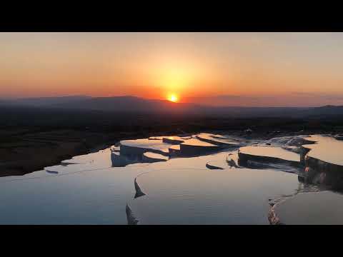Sunset at Pamukkale Travertines
