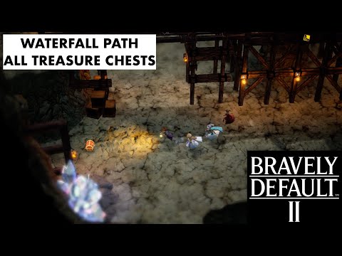 Bravely Default 2 - Waterfall Path - All Treasure Chests
