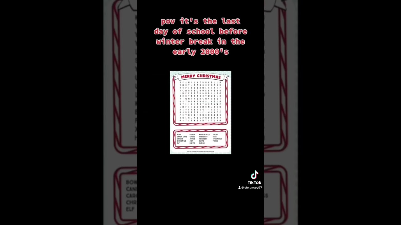 Christmas word search