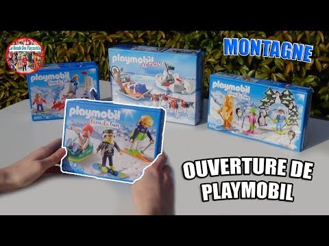 J'OUVRE 4 BOITES DE PLAYMOBIL DE SKI ! - Ski et Montagne Family Fun / Playmobil Unboxing
