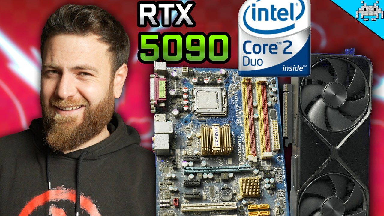 أقوى كرت بالعالم 5090 RTX مع معالج من زمن حرب العصي 😂😎