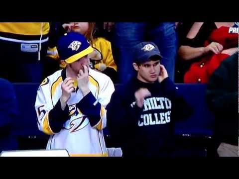 Nashville Predators Kid caught picking nose and eating it! Sports Gross Hockey