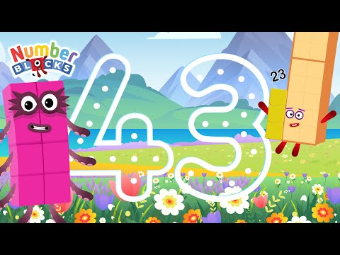 Numberblocks Magic Run World Adventure 34 - Numberblocks find 23 & 43 Number in Flower & Egypt World