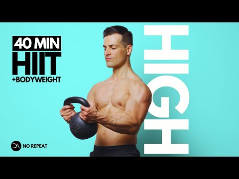 40 Min Kettlebell Workout | Intense Full Body | No Repeat