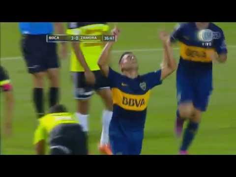 Gol de Carrizo (3-0) / Boca Juniors 5 – 0 Zamora - Fase de Grupos Copa Libertadores 2015