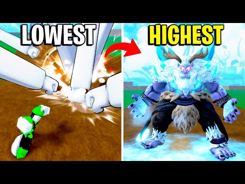 Ranking Weakest To Strongest Fruit Attacks in Blox Fruits!