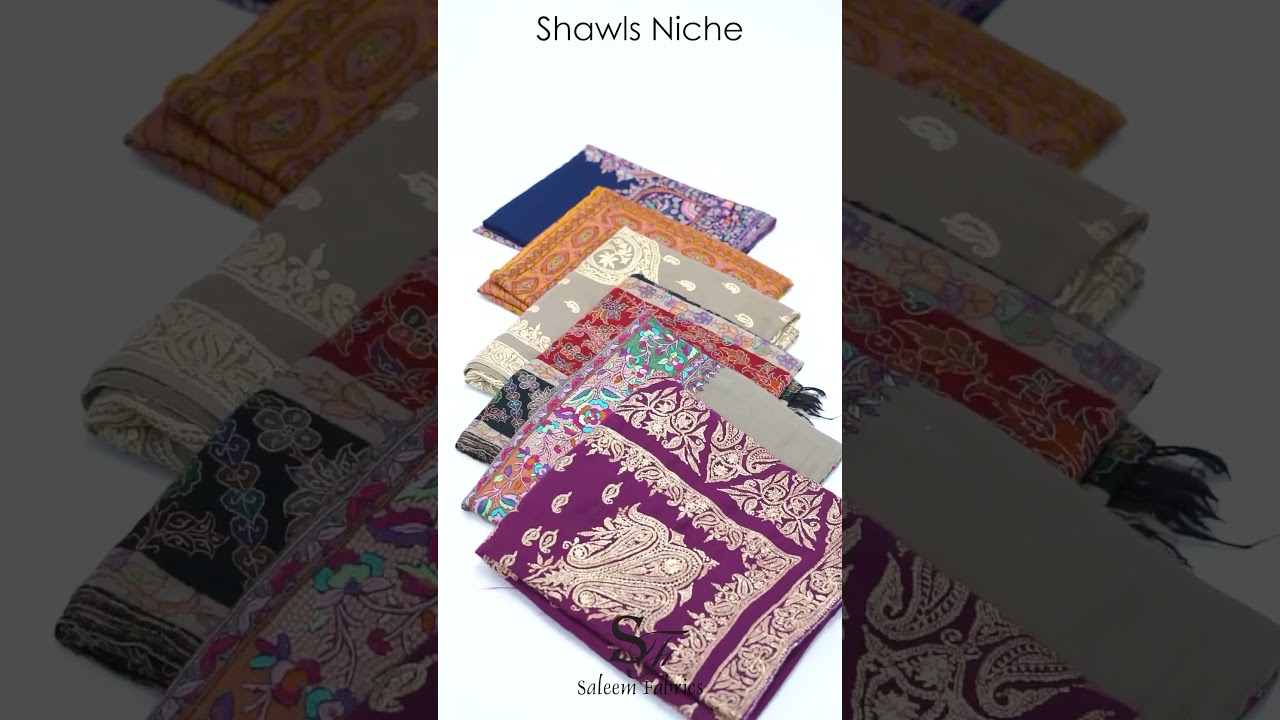 Unique and Luxurious with 100% pure #pashminashawls available at #saleemfabrics .