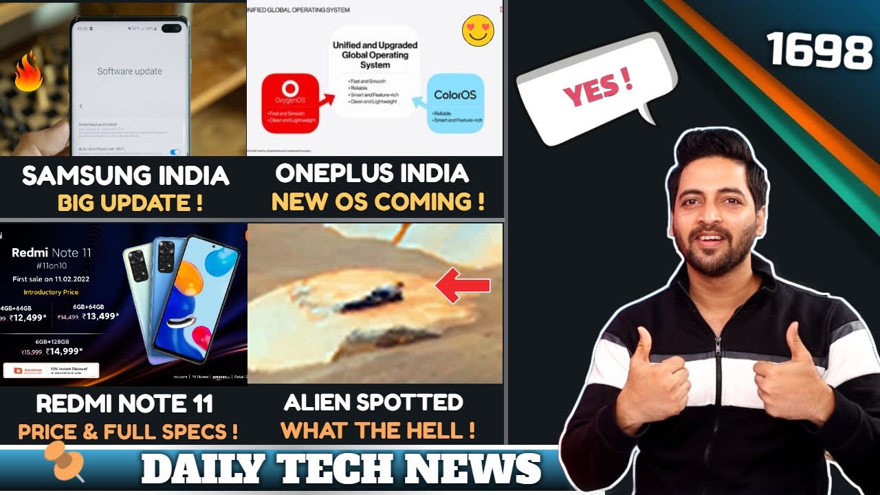 Redmi Note 11 Series India Price😍,Samsung Big Update India,Oneplus OS Launch,Alien On Mars,realme 9