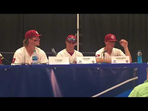 Gamecocks players after Arkansas win