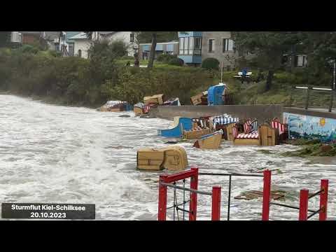 Sturmflut 2023 in Kiel-Schilksee 20.10.2023 #sturm #ostsee #kielerförde #sturmflut #hochwasser